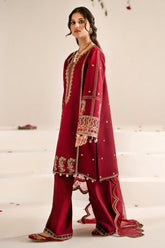 BATIK - 3PC LAWN EMBROIDERED SHIRT WITH ORGANZA EMBROIDERED DUPATTA AND TROUSER - HZG1792